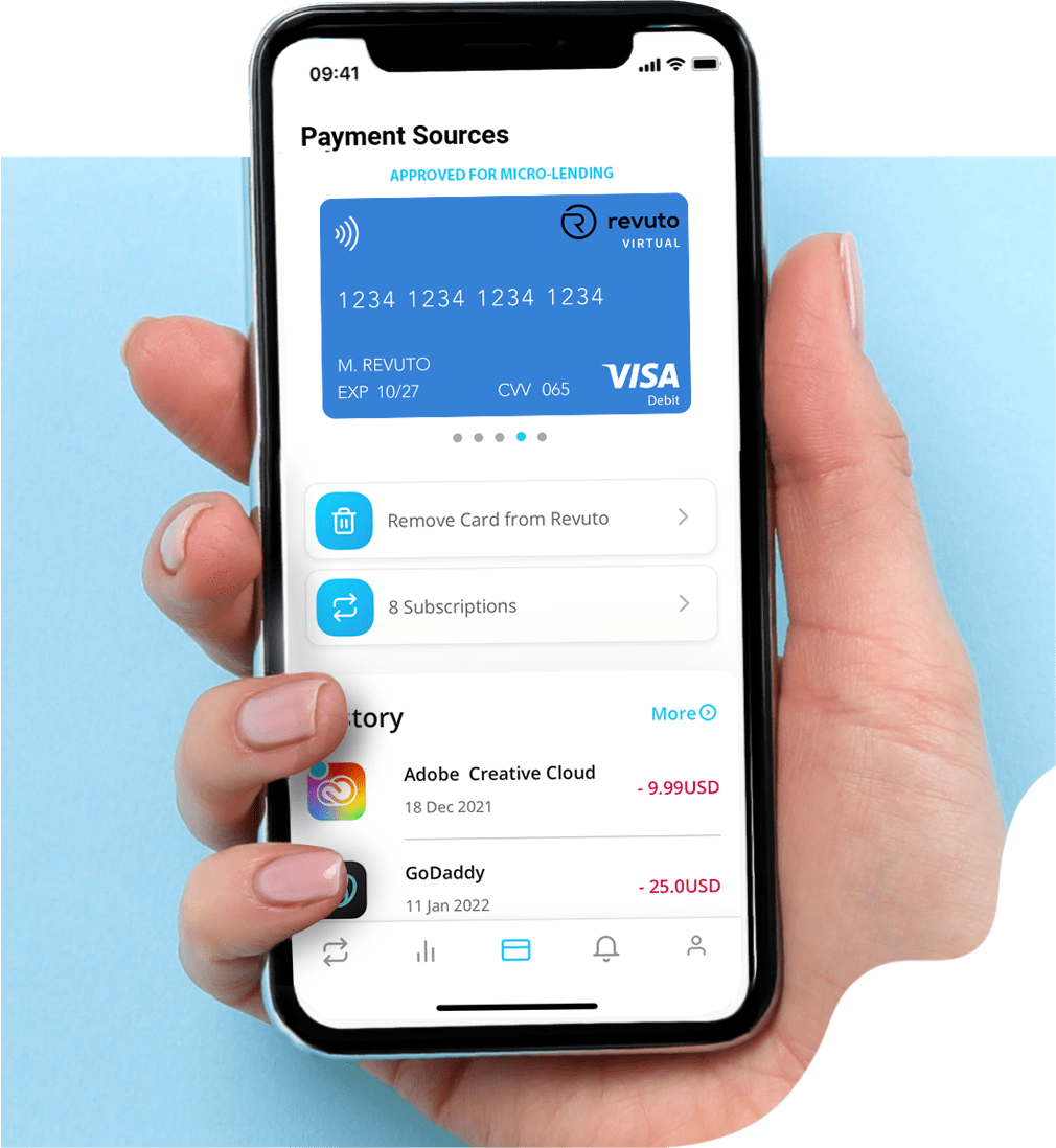 screen with revuto payment option
